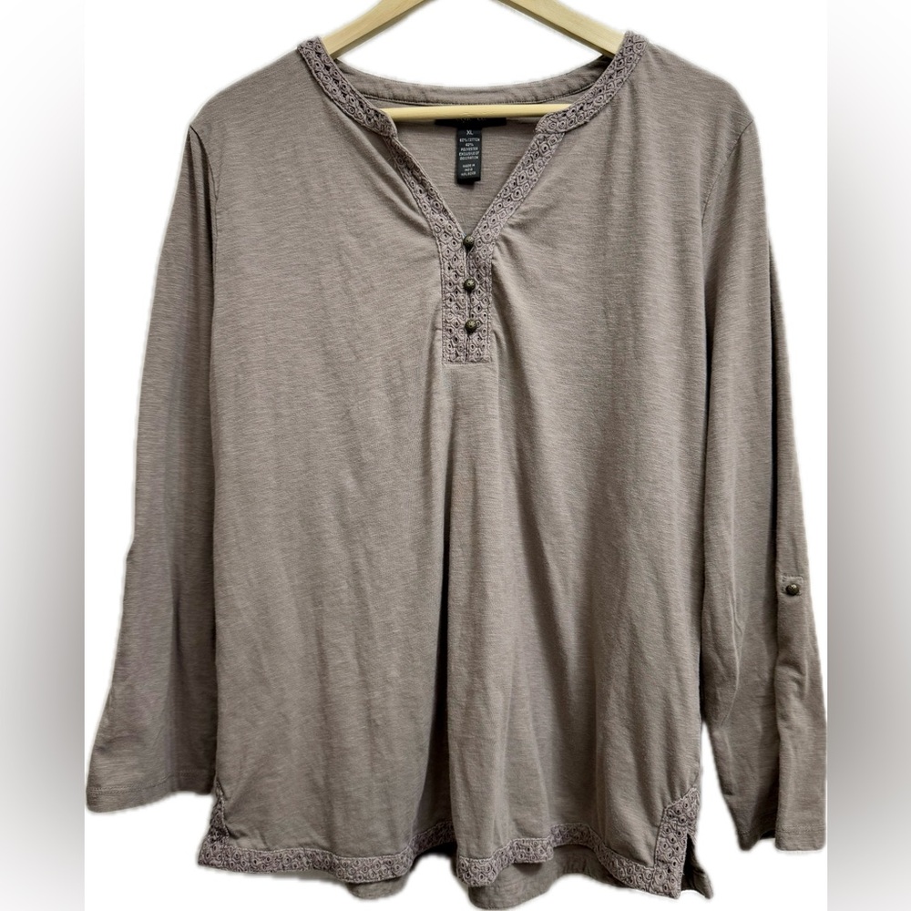 Style & Co soft top with cute details.